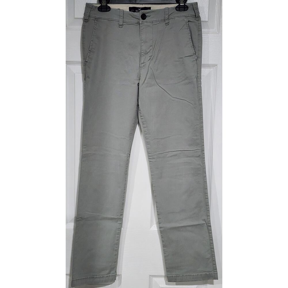 Hollister Men’s Slim Straight Chino/ Epic Flex Pants 30x32 ~ Gray